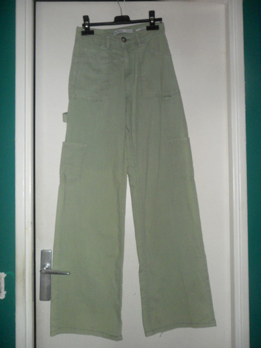Bershka pantalon vert eau - bershka:,