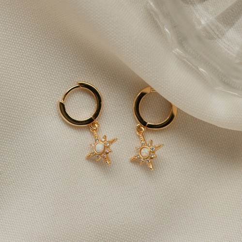 Starburst huggies 18k gold - starburst,