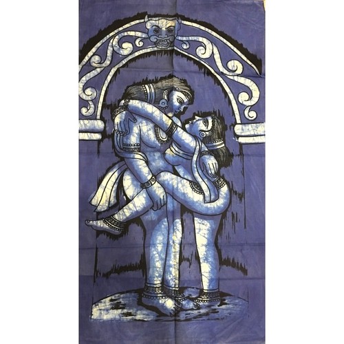 Batik tenture kama sutra - tenture, bleu