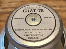 Celestion 12" G12T-75 Guitar speaker / T3781/ 8 ohm / 1980's /Original 1777 cone