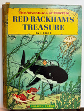 Hergé The Adventures Tintin Red Rackham's Treasure 1st Golden Press 1959