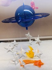 Vintage 1990 IKEA VIMSIG Space Mobile Comet Stars Saturn Rocket Baby Crib 