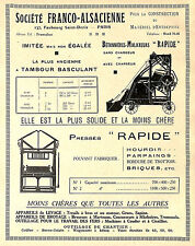 PARIS STE FRANCO-ALSACIENNE CONCRETE ""FAST"" ADVERTISING 1931