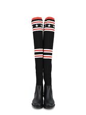 Givenchy Storm OTK Sock Boots Size 37 US 6 Black Red White Botte De Pluie *read*