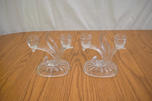 Art deco tulip clear glass - art,
