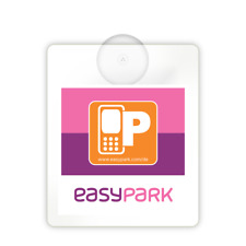 EasyPark Perspex Carrier with Suction Cup and EasyPark Sticker, Removable