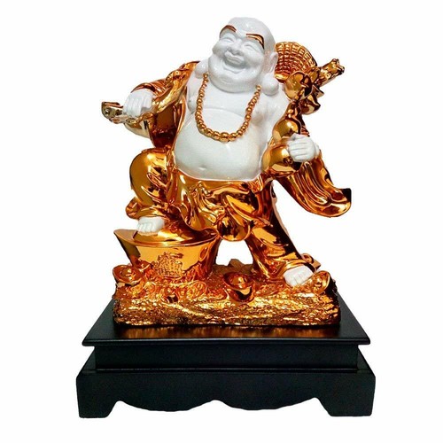 Statue bouddha rieur - bouddha, or