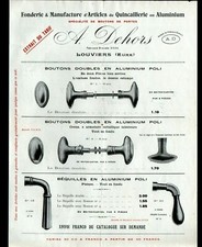 LOUVIERS (27) FACTORY FOUNDRY / DOOR HANDLES aluminum ""A. OUTSIDE"" tract