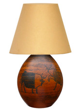 JACQUES BLIN 1920/1995 - LAMPE AUX DEUX TAUREAUX - CHAMBOST JOUVE RUELLAND 1960