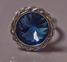 Superbe bague argent topaze ring silver T52 Bague argent massif