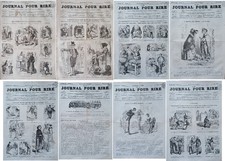 Lot JOURNAL POUR RIRE - année 1852 - lanterne  magique de Nadar  35 journaux