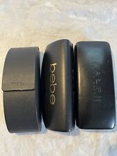 Eyeglass Cases Designer Lot Of 3 Prada Ralph Lauren Bebe Black Logo Brand Snap