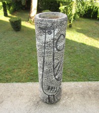 Very Beautiful 1950 Jacques Pouchain Dieulefit Ceramic Stylized Bird Vase.