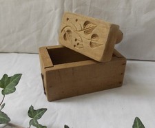 ANCIEN MOULE A BEURRE EN BOIS CAMPAGNE 19EME