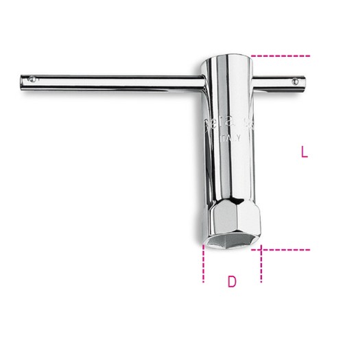 Clé bougie tube simple - en,