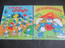 LES  SCHTROUMPFS  2. ALBUMS  PANINI.  1982 et 1985. PEYO.