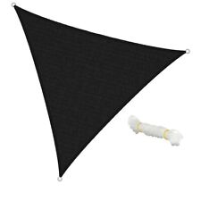 Voile d'ombrage protection UV solaire toile parasol traigulaire 3,6 m anthracite