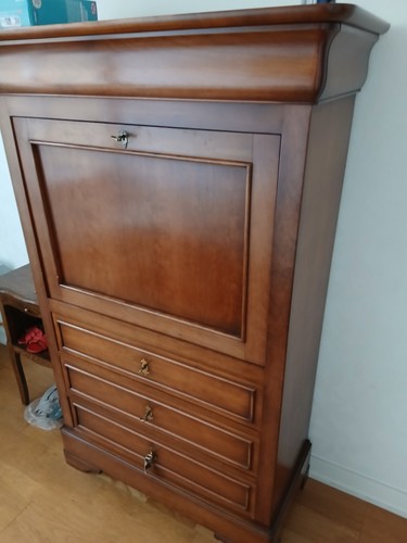 Secretaire merisier massif - secretaire,