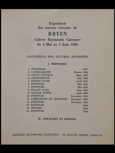Camille bryen galerie - bryen,,