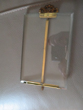ancien grand cadre photo verre biseauté et bronze  20 cm
