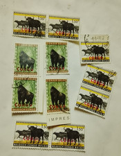 Congo Belge Congo  timbre bufles  gorille 11 timbres (ref c)