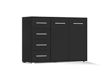 Commode tiroir buffet FRIDA 01 2D4S 135 cm noir