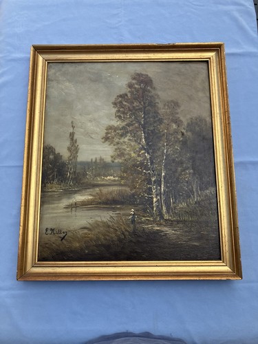 Tableau ancien barbizon huile - tableau,