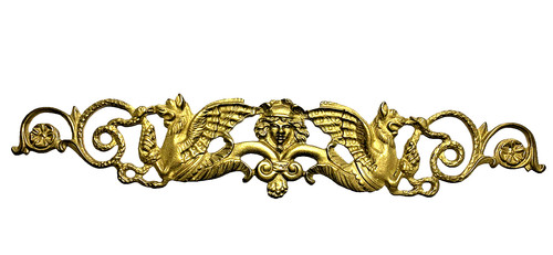 Décor pediment bronze - décor, or