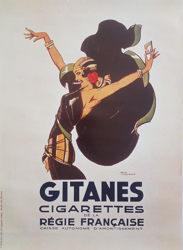 Affiche publicitaire gitanes - publicitaire, "gitanes