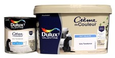 Lot Peinture DULUX VALENTINE "Gris Tendance" MAT Velouté 2,5L + 0,5L