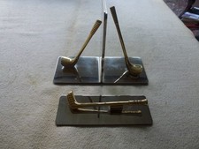 SUPERBE  SERRE-LIVRES PRESSE PAPIER ENSEMBLE 3 PIECES