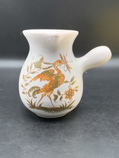 Small earthenware chocolate maker decorations mustiers signed Gabriel Fourmaintraux