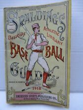 ANCIEN LIVRE REVUE BASEBALL SPALDINGS 1918 GUIDE OFFICIAL ATHLETIC LIBRARY