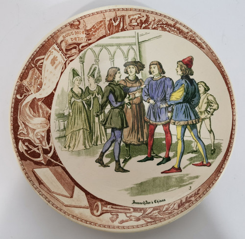 Ancienne assiette parlante - assiette,