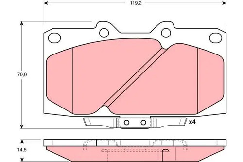Plaquettes frein gdb3131 - frein,