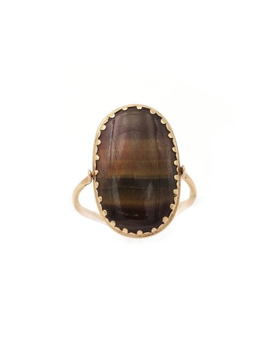 Bague pivotante œil tigre - pivotante, œil-de-tigre