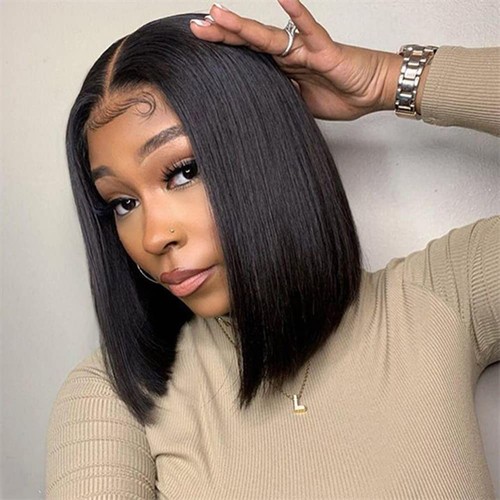 Straight bob wig pre - bob, 4x4