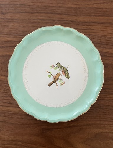 Plat rond vintage faïence - plat, en