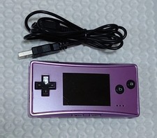 Nintendo Game Boy Micro Purple with AC Charger Tested
