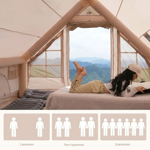 Tente gonflable camping 6 - tente,