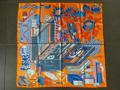 Foulard carré hermès soie - en,