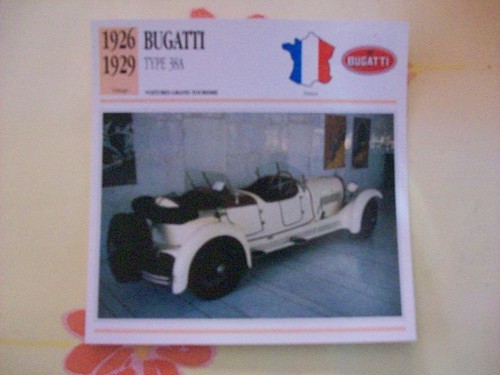 Carte fiche bugatti - carte,