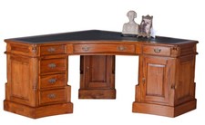 Coin Acajou Colonial Chefbüro 149x149 CM Massif Bureau