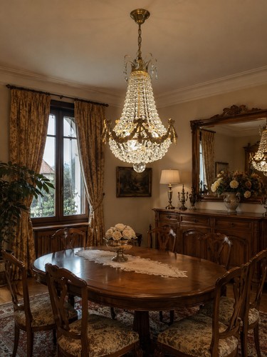 Lustre pampilles cristal - lustre,
