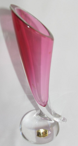 Vase cornet doublé - rose, en