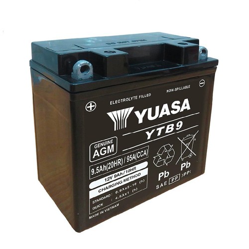 Batterie moto yuasa ytb9 vrla - batterie,
