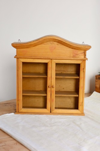 Armoire murale vintage bois - armoire,