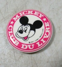 Vintage Disney Mickey Mouse Pin Back Button Club Du Livre