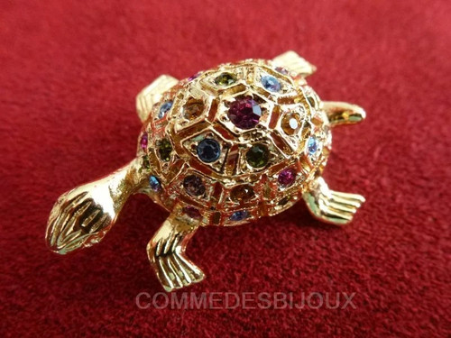 Broche vintage tortue bijou - vintage,