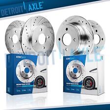 Front Rear Drilled and Slotted Brake Rotors Kit for Fiat 500 Exc. 1.4L Ram 700